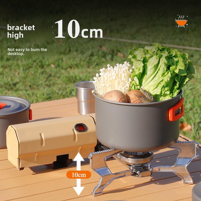 Portable Foldable Windproof Gas Camping Stove with Magnetic Ignition
