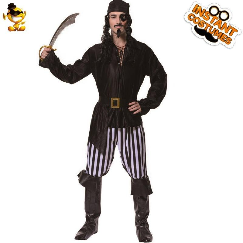Halloween adult big male pirate party costume, male pirate cosplay stage costume cosplay