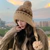 Bandage Red Hat Women's Autumn and Winter Retro Knitted Wool Hat Outdoor Thermal Bald Hat
