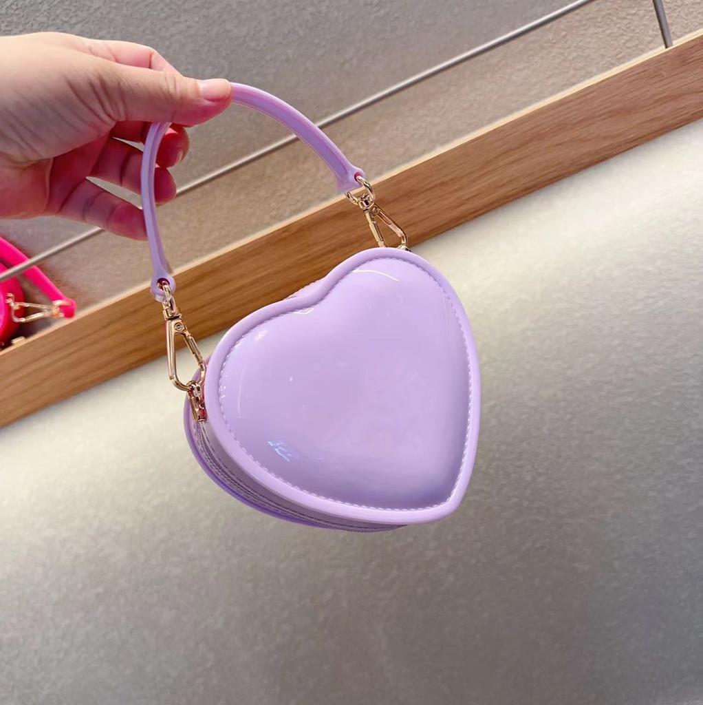 Little Fairy Peach Heart Jelly Bag Children'S Bag Fashionable Cute Wind Mini Bag Personalized Love Bag