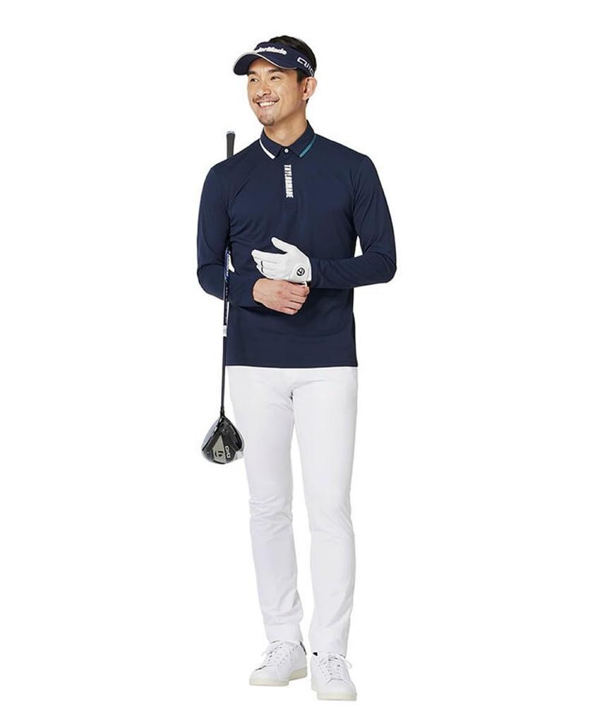 TaylorMade TM Basic Long Sleeve Polo Shirt, Green, Size M, Men's, 2024FW, UN340