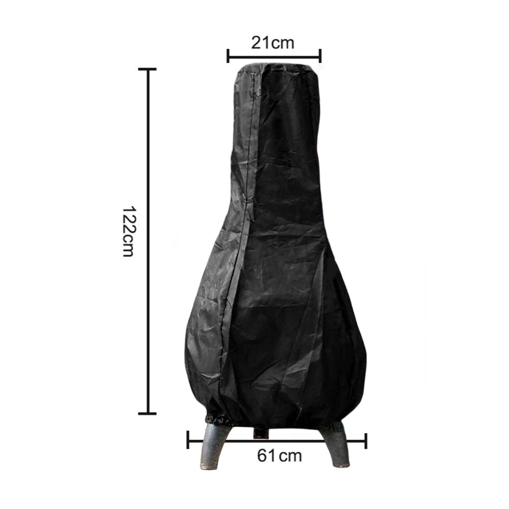 1PC Chiminea Cover, Outdoor Patio Firepit Covers, Chiminea Covers For Outside Dustproof Covers 210D Oxford Clot 122*21*61cm