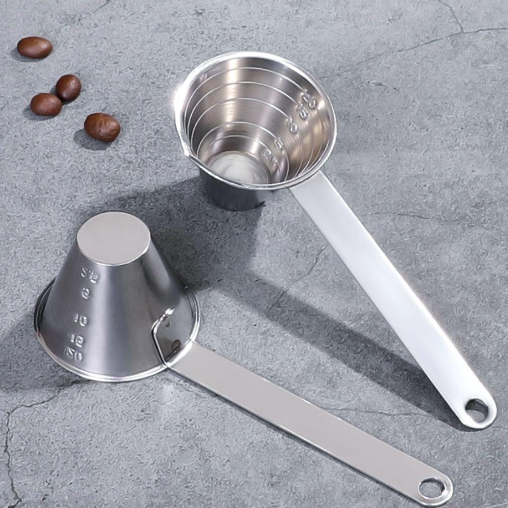 with Markings Stainless Steel Measuring Spoon Lightweight Measuring Scoop Seasoning Spoon Coffee