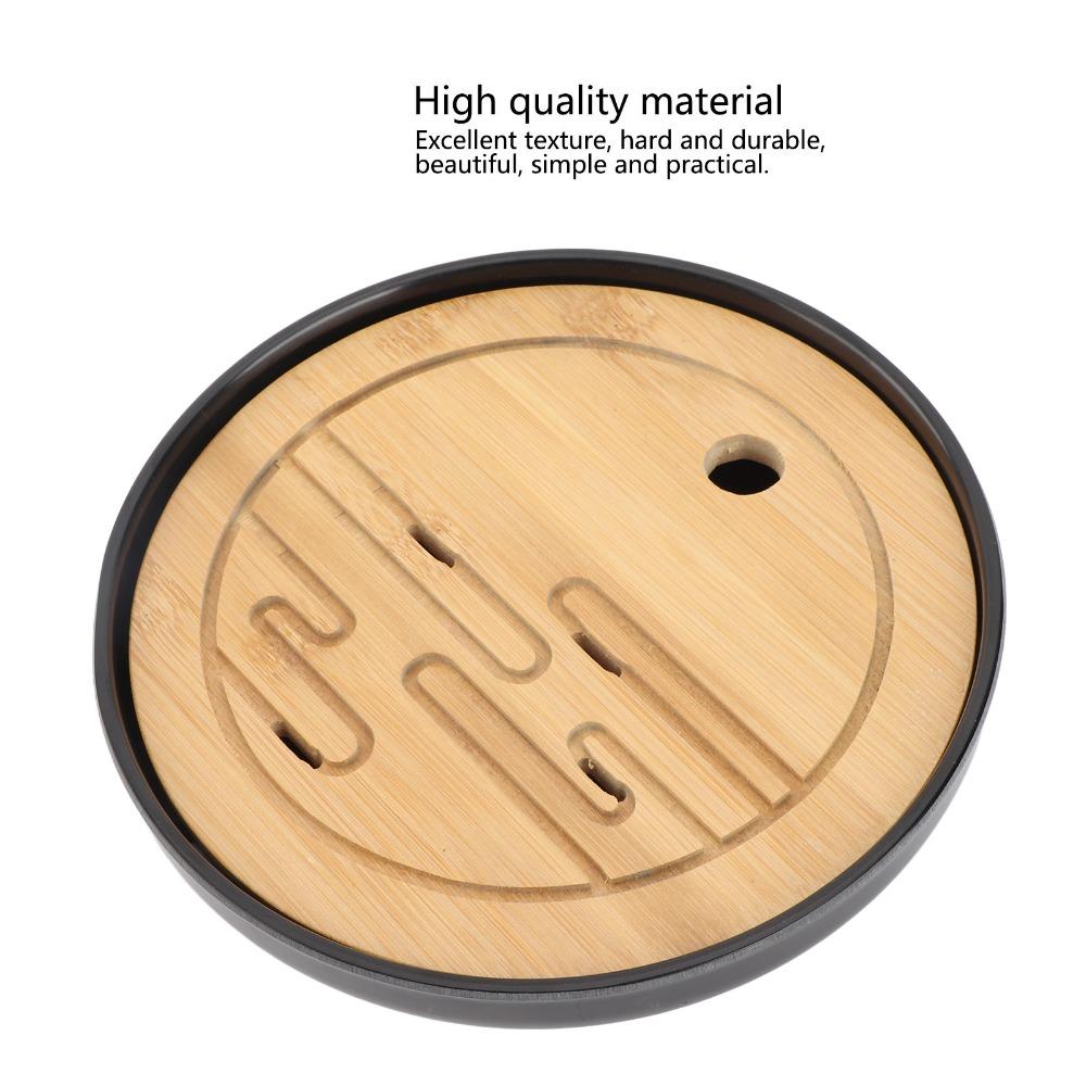 Bamboo Material Bamboo Tea Tray Black Color Kungfu Tea Tray  Chinese Vintage Tea Set