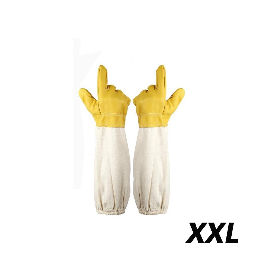 1 Pair Safe Professional Beekeeping Gloves Anti-bee Anti-sting Canvas Sheepskin Gloves Apiculture Beekeeper Beekeeping Tools