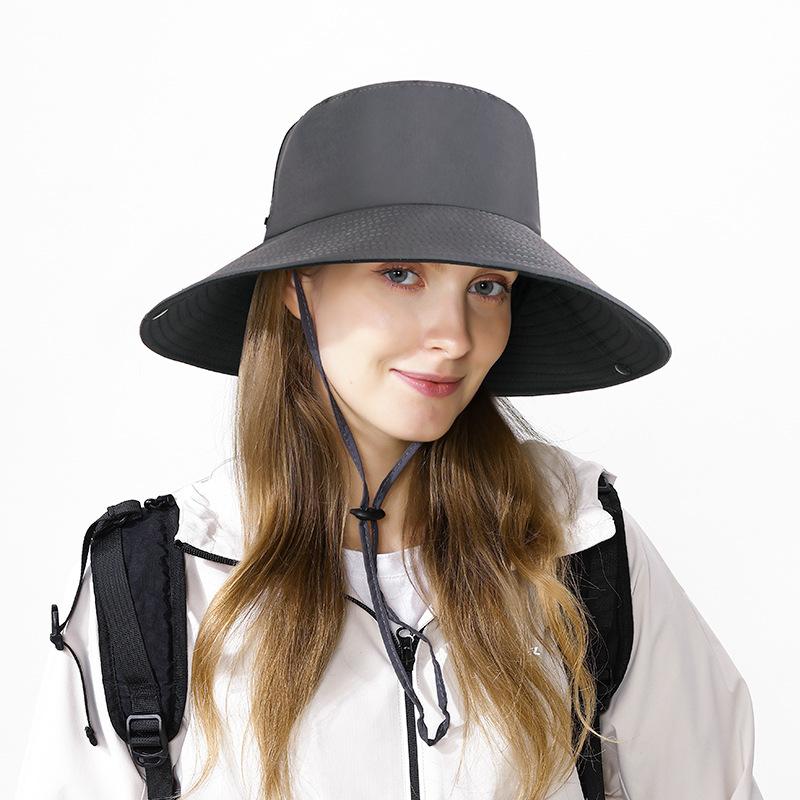 Summer Anti-Splashing Large Eave Sunshade Hat Outdoor Foldable Breathable Fisherman Hat