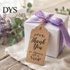 Easy to Use Hang Tags with String 100Pcs Paper Thank You String, Rectangular Gift Tags, Pre-Punched Sturdy Cardstock for Presents Hole Hanging Wedding