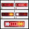 Truck Tail 24V Red White Up Yellow High Trailer Tail Large Arrow Set of 2 X-STYLE Lights, LED, 3-Color, (DRL/Brake Light), (Back Light), (Turn