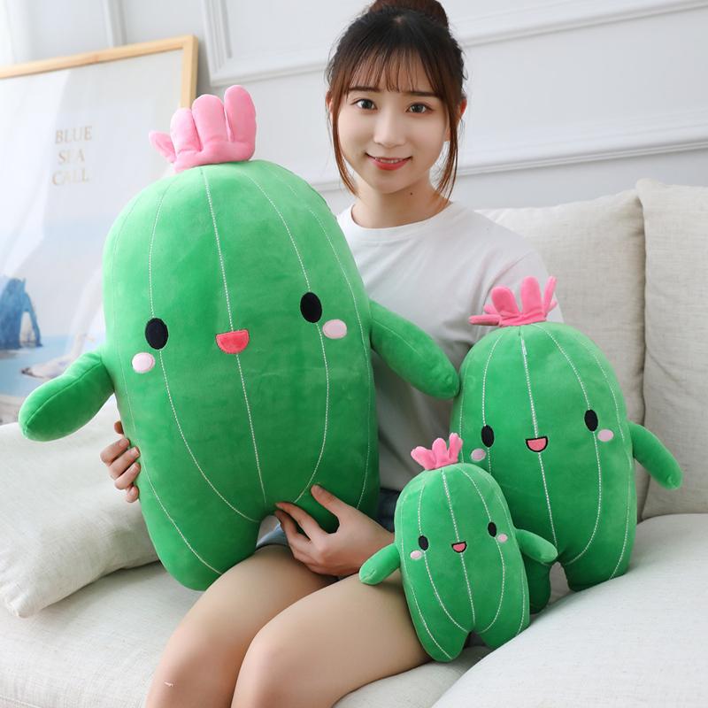 25~60CM Lovely Plush Cactus Toys Stuffed Soft Plant Dolls Pillow Cute Room Decoration for Children Baby Kids Toys Birthday Gifts