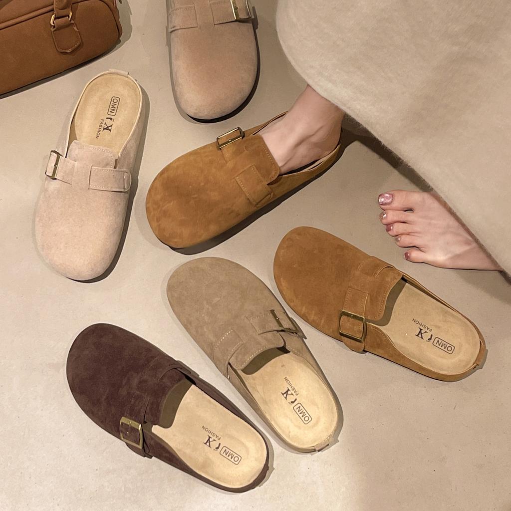 2025 Foreign Trade Slippers Women Wear Denim Cross-double Buckle Beach Sandals and Boken Soft Slippers