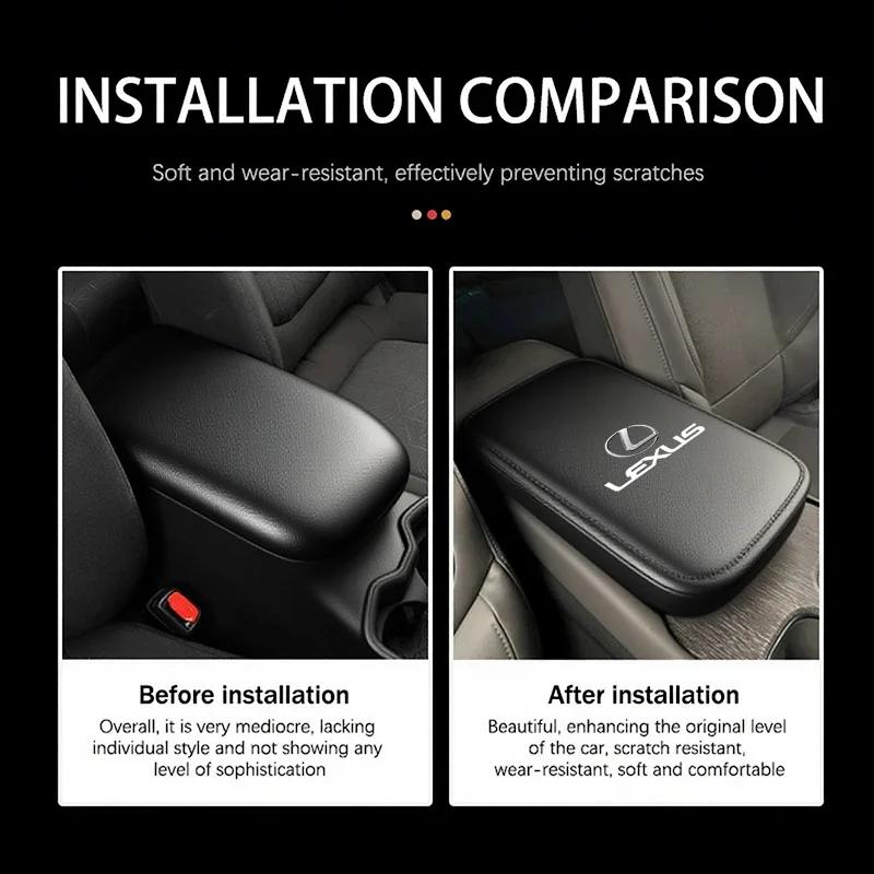 THQP1 Lexus Car Armrest Cover Cushion Armrest Box Protective Pad For Lexus F SPORT ES RX NX LS UX LM LX GX LC RZ IS CT GS RC HS SC LBX
