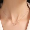 Korean Möbius Ring Necklace - Women's Summer Light Luxury 2022, Niche Design Clavicle Chain.