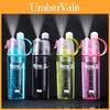 Creative Cartoon Spray Water Bottle For Outdoor Sports, Portable With Lid, Plastic Cup For Summer Hydration And Cooling, 600ml Capacity
