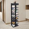 10 Tier Gray/Wood Color Vertical Shoe Rack,40x22x141cm Particle Board Free Standing Shoe Storage Rack for Entrances,Living Rooms