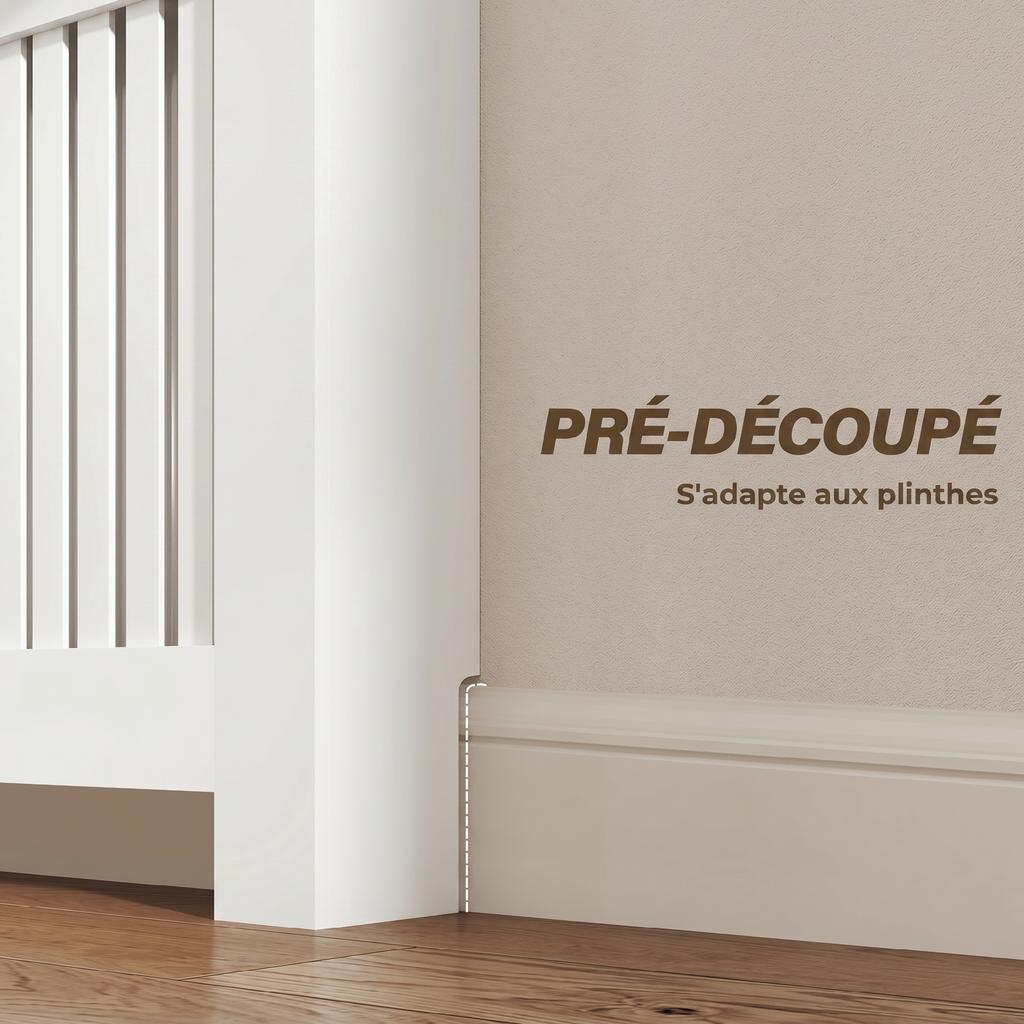 Radiator Cover with Storage Drawer, 78 x 19 x 97 cm, White