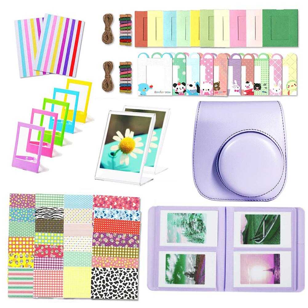 

Наклейка 10 в 1 Сумка для камери Instant Camera Accessory Kit для Instax Mini 12/11/9 рожевий