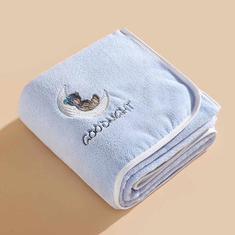 Cartoon Jade Face Towel & Quick-Dry Baby Blanket - Soft, Absorbent Bath Towel for Children