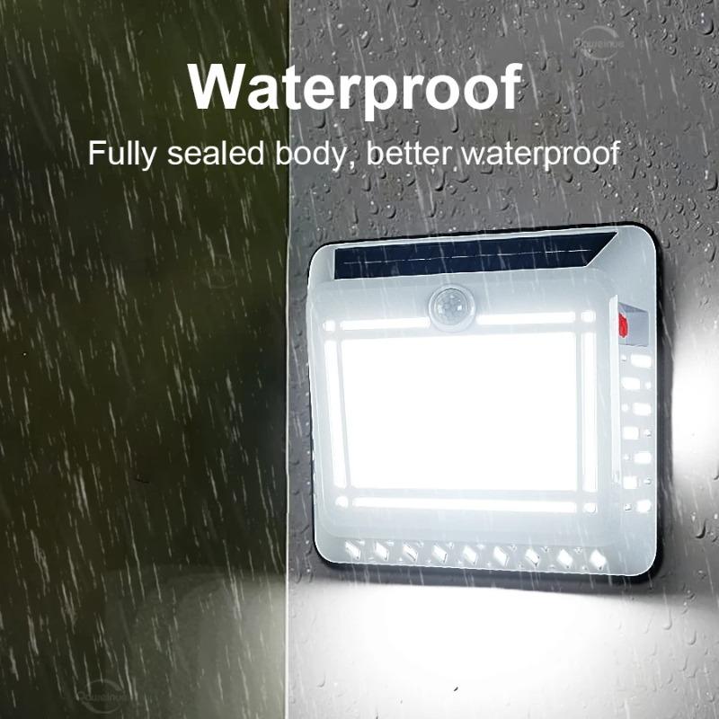 LED Solar Warm Light USB Rechargeable Floodlight Body Sensor Light Outdoor Wall Lamp House Garage Waterproof