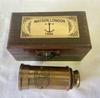 6" Brass or Bronze Tubby Telescope In a Wooden Box