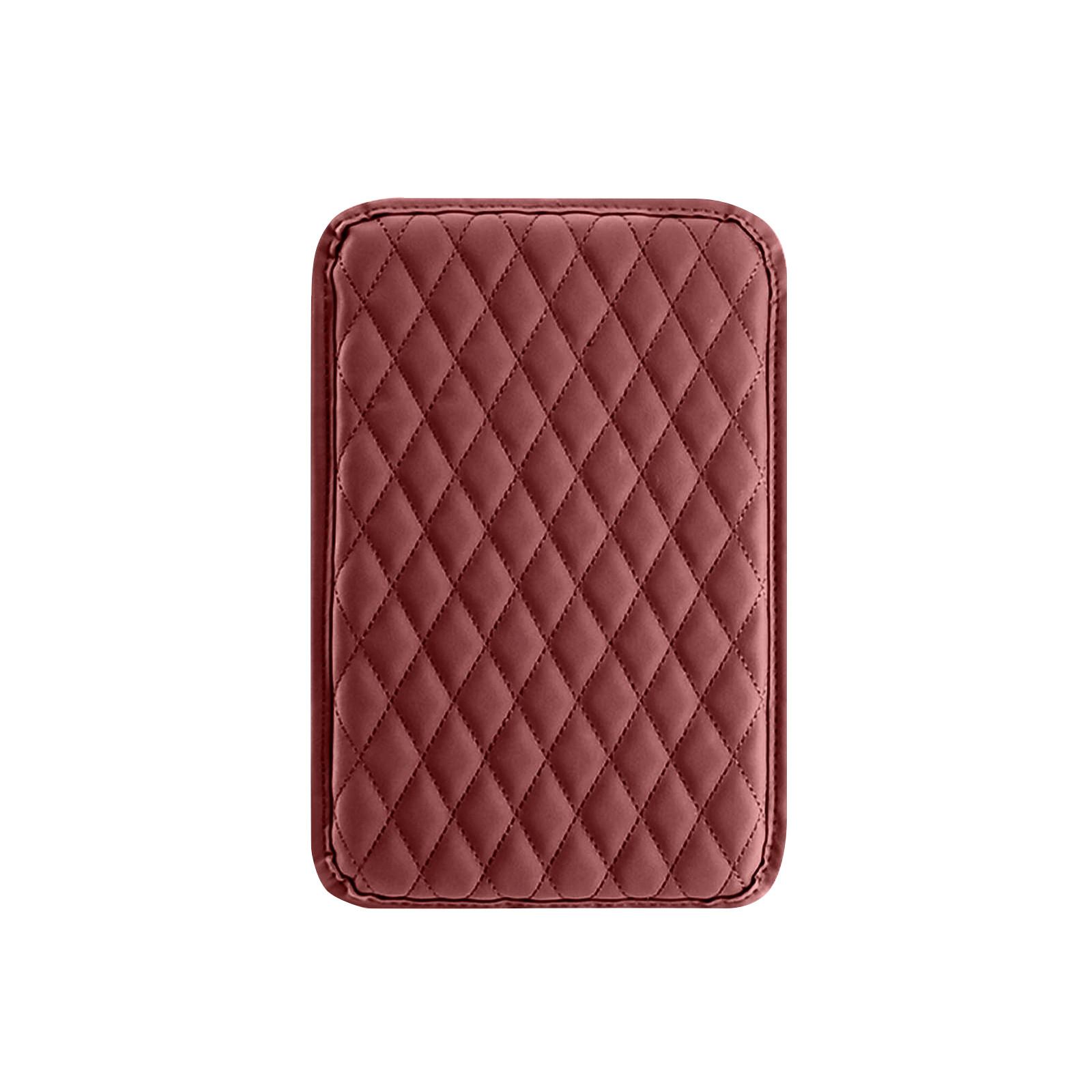 

Модернизированная крышка центральной консоли автомобиля, подушка на подлокотник из кожи из микрофибры, универсальный ящик для хранения подлокотника автомобиля, аксессуары для салона автомобиля One Size красный