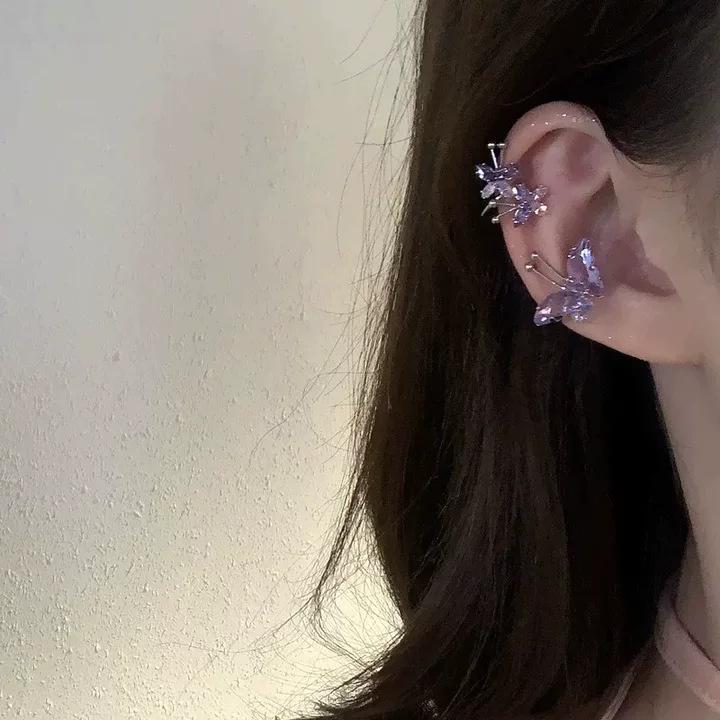 Zirconium Butterfly No-Piercing Ear Cuff – Exquisite Design, Light Luxury Earrings