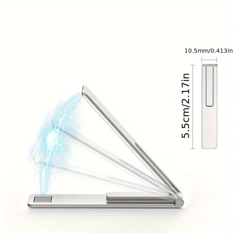 Supporto per cellulare minimalista ultrasottile in metallo pieghevole da attaccare sul retro supporto da tavolo per telefono portatile supporto mobile supporto per telefono