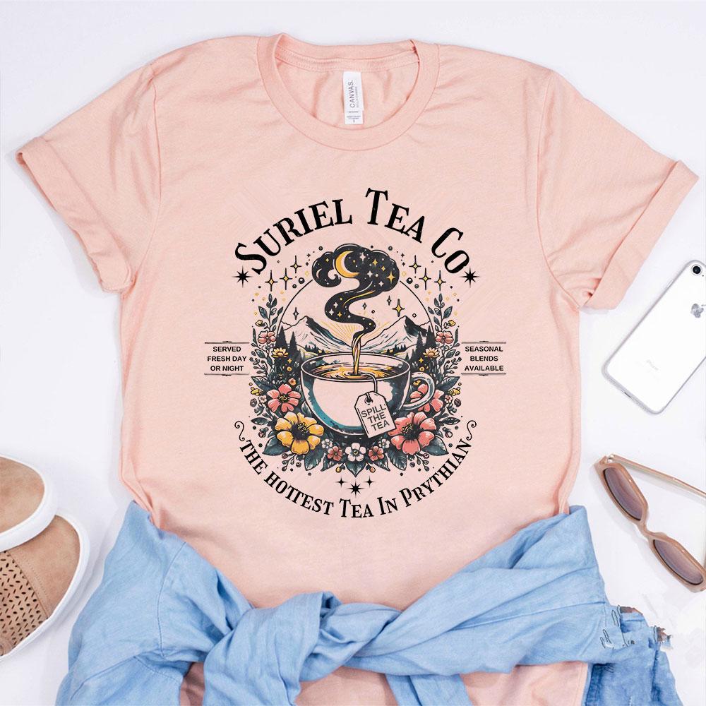 Suriel Tea Co Shirt ACOTAR Suriel Tea TShirt Velaris Sarah J Maas Tees A Court of Thorns and Roses SJM Merch Book Lover Gift