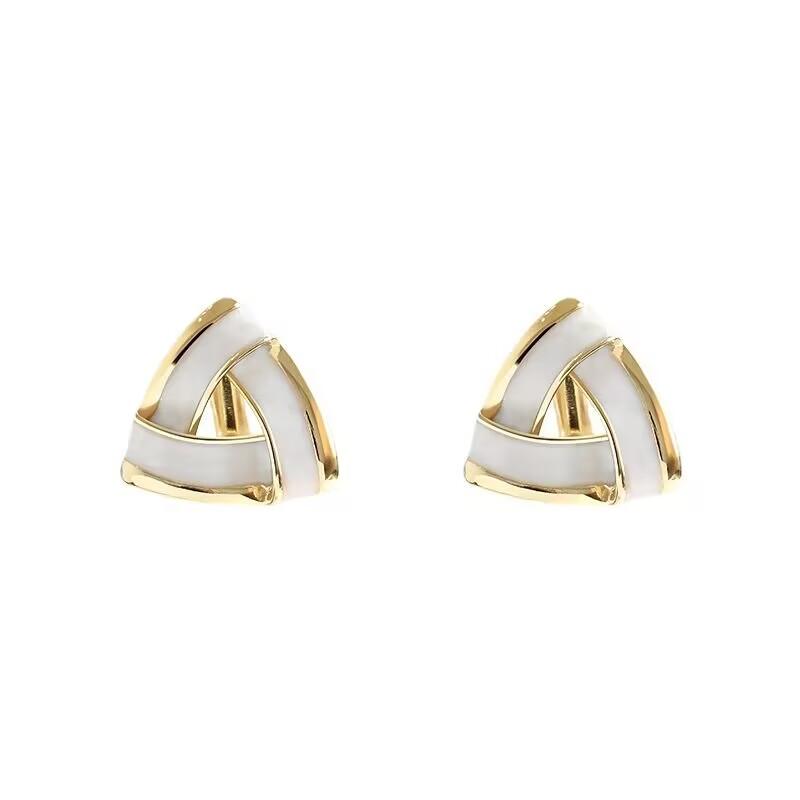 Fashion Earrings for Women Triangular Geometric Opal Earrings Simple Fashion Women Wedding Party Jewelry