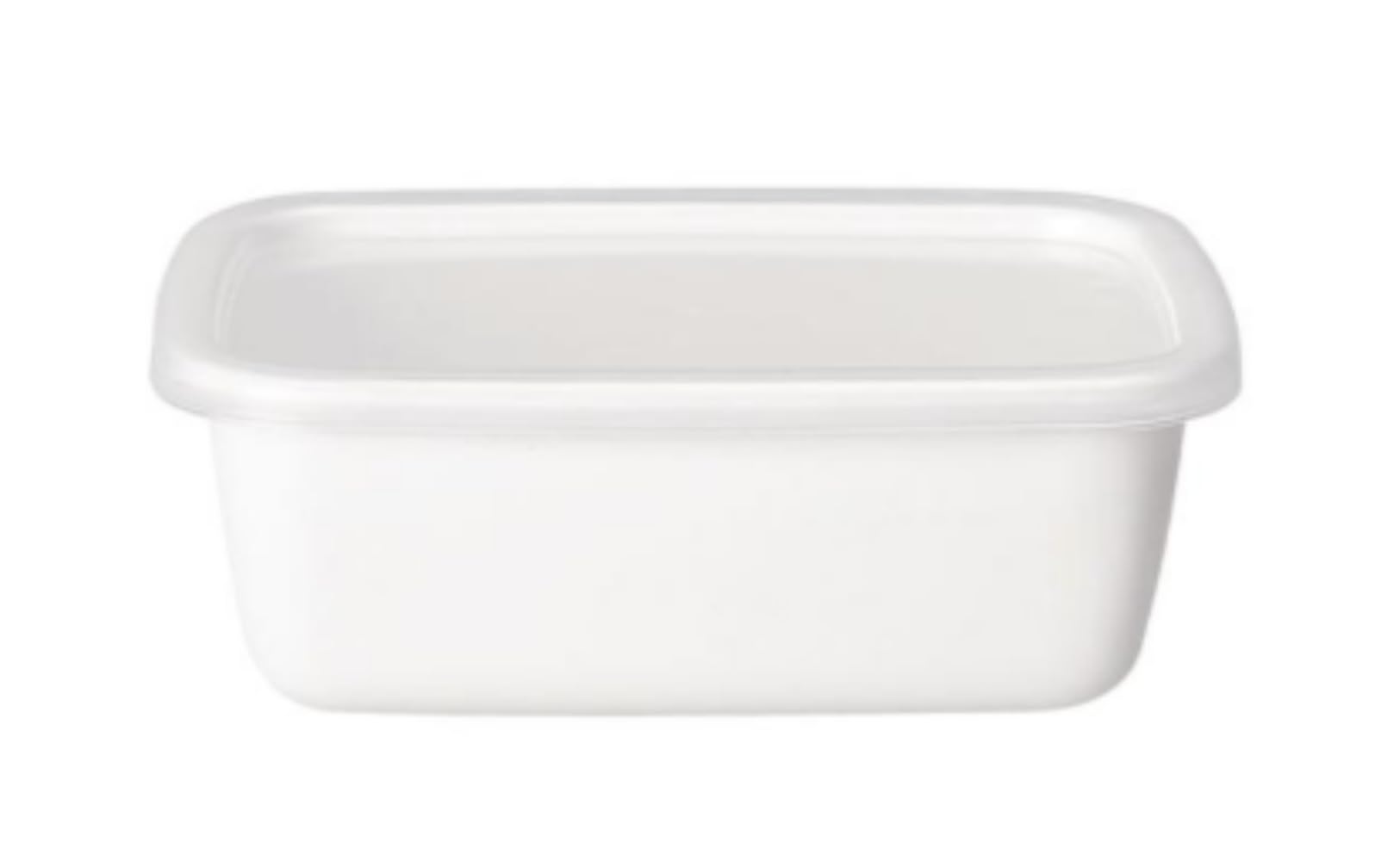 

World Create Noda Horo Rectangle White Deep Small Dish with Seal Lid 65303
