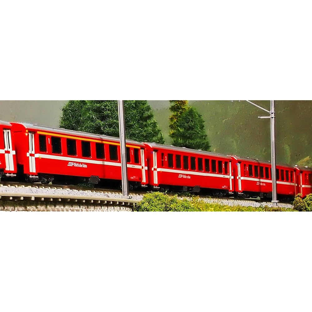 

KATO N Gauge Alpine Red Passenger Car EWI Basic Set (4 Cars) 10-1413 Model Train Passenger Car