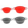 Silicone Folding Basket Vegetable Fruit Filter Basket Retractable High Temperature Resistant Drain Basket