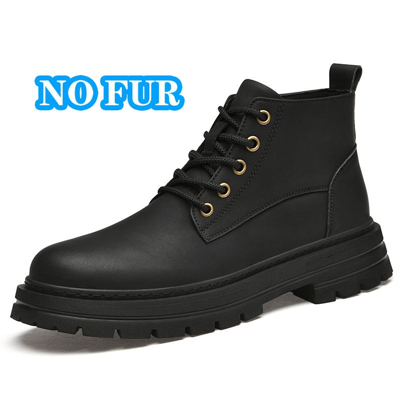 Fashion New Arrival Men's Motorcycle Boots Handsome Male Biker Boot Non-Slip Thick Sole High Top Shoes Comfy Casual Leather Short Botas