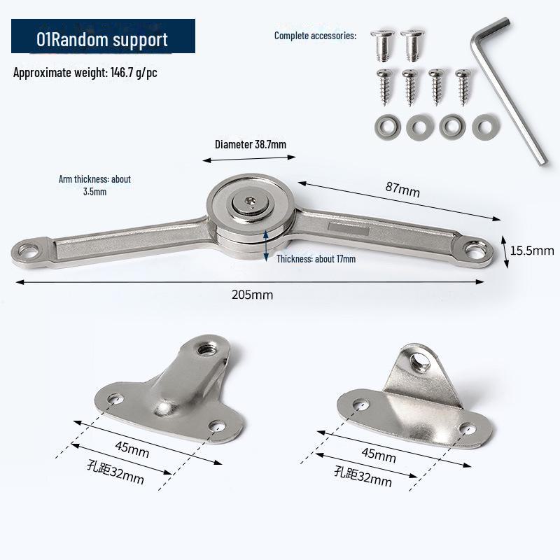 Gas Support Hardware for Cabinet Doors and Wardrobes