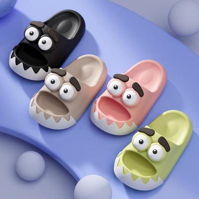 Kinder Dinosaurier-Augen EVA Hausschuhe - Atmungsaktiv, Indoor/Outdoor, Ganzjahres Sandalen für Jungen und Mädchen