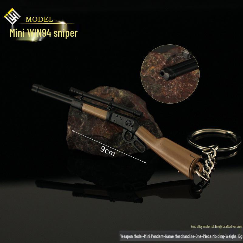 PUBG Chicken Dinner Mini Legierung Schlüsselanhänger: RPG, Raketenwerfer, Desert Eagle, Revolver, SVD, Beretta Waffenanhänger.