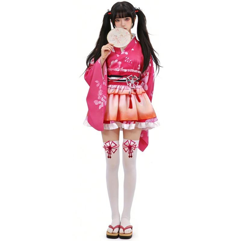 Alle Mitarbeiter Anime Sommerfest Yukata Erwachen Makiji Haimi Guoguo Kimono Glück Reines Land Haus Tanz