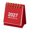 Tragbarer Schreibtischkalender für das Büro, Mini-Schreibtisch 2026-2027, Okt. 2026 bis Dez. 2027, Aufstellbarer Klappkalender, Kleiner funktionaler Planungskalender, 14