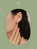 Japanese 925 Silver Moissanite Diamond Round Earrings with U-shaped Backs - Exquisite Women's Accessories