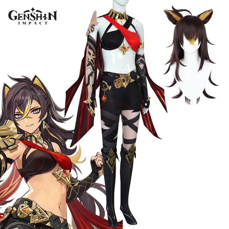 Dehya Sumeru Cosplay Costumes Game   Cos Wig Anime Halloween Uniform Party Halloween Carnival Role Play Outfit
