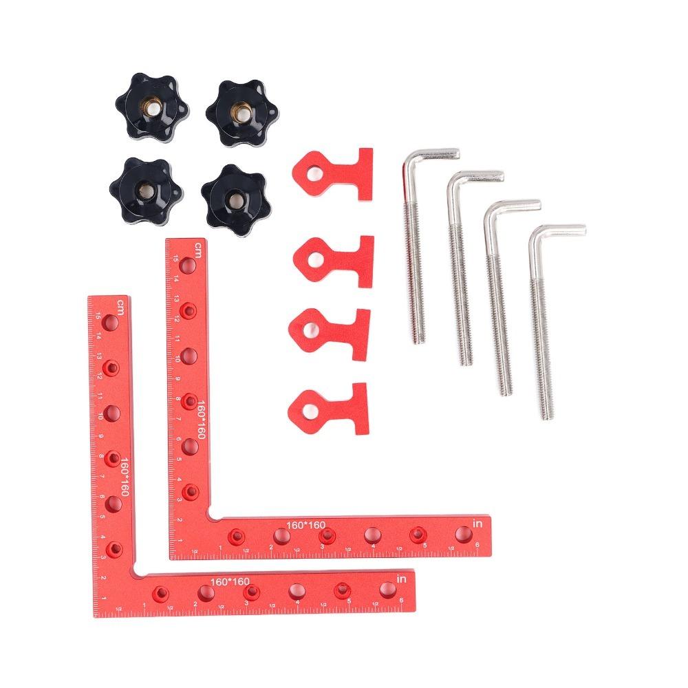 2pcs Aluminum Alloy 90 Degree Corner Clamp Woodworking Positioning Square For Woodworking Carpenter