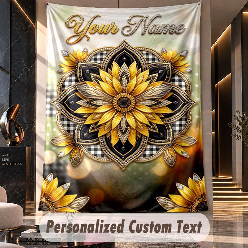 Mandala (19) Theme Custom Tapestry Personalized Custom Name Text Wall Hanging Tapestry Home Decor Background Cloth