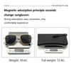 3 In 1 Pure Titanium Women Double Beam Glasses Frame With Polarized Clip On Sunglasses And Night Vision Men Half Rim Eyewear