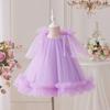 Girls Princess Dress 2026 Floral Tulle Puff Skirt Baby Kids Party