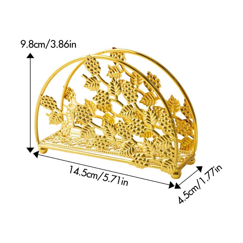 Hollowed-out Design Metal Napkin Holders Flowers&Leaves Tissue Storage Rack  Countertops