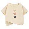 Fashion Love Heart Design TShirt Printed T Shirt Girls Summer Clothes Short Sleeve Tops TShirts Cute Girls Clothing