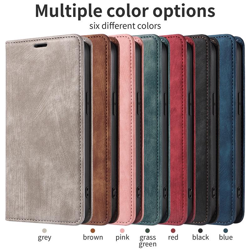 Protective Leather Case for Oneplus 8T, Nord CE2 5G, 10 PRO - Solid Color