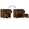 Nightstand Smoked Oak 40x35x50 cm Wood Based Material