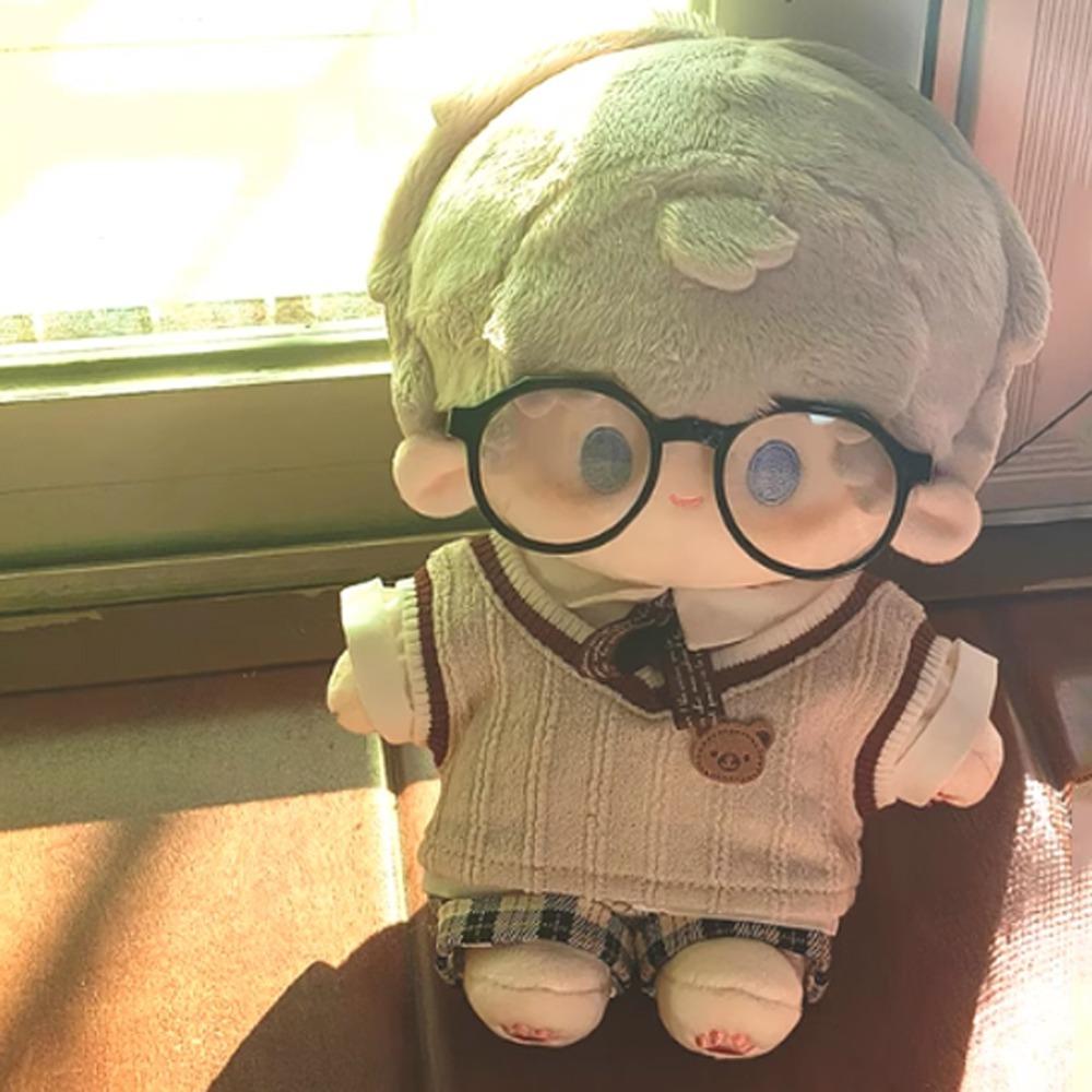 1 Set Plaid Shorts 20cm Cotton Doll Clothes School Uniform Plush Doll Clothes  Children's Gift