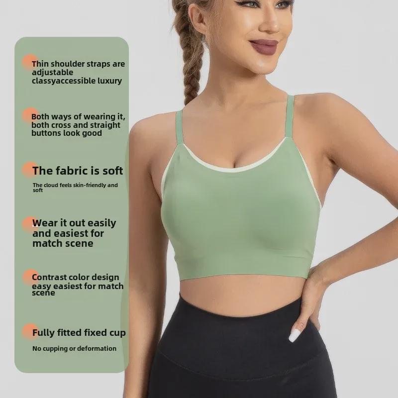 Damen Verstellbarer Sport-BH mit dünnen Trägern - Yoga, Laufen, Pilates Florales Design