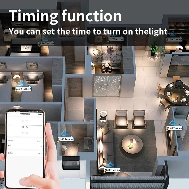 Tuya WiFi Smart Dimmer Light Switch EU/US Wireless Touch Wall Switch Smart Life APP Remote Voice Control Works with Alexa Google